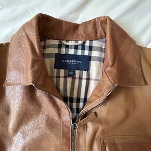 Beautiful leather camel Burberry jacket